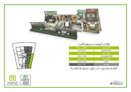 مشروع 176 الدور الأرضي 136M