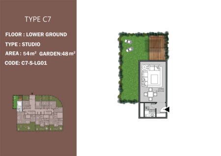 شقة ارضي بحديقة