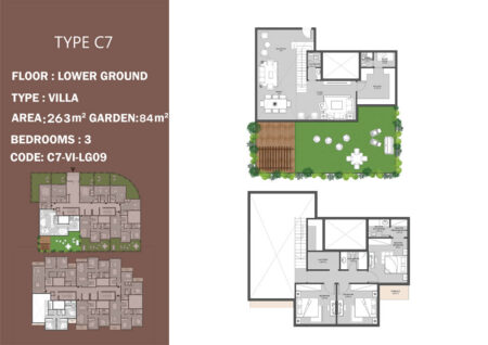 شقة ارضي بحديقة